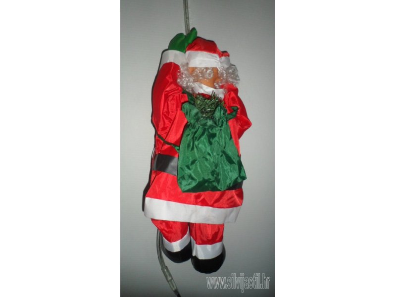 Djed božićnjaci i kostimi : djed mraz se penje po užetu, 60cm